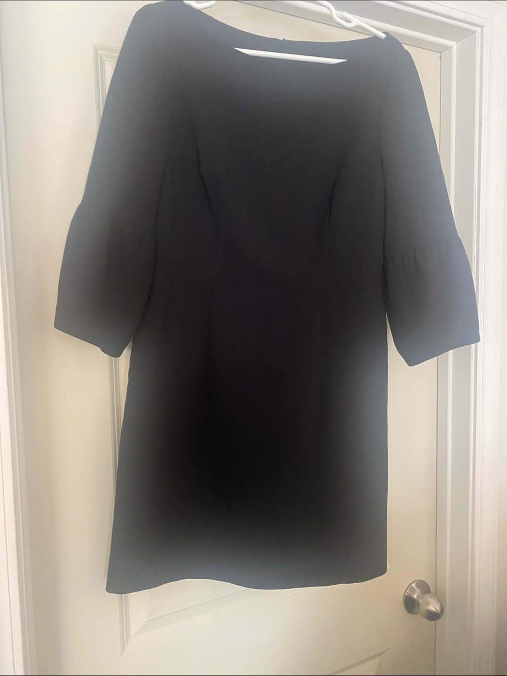 Black Halo Mini Shift Dress with Puff Elbow Sleeves size 8